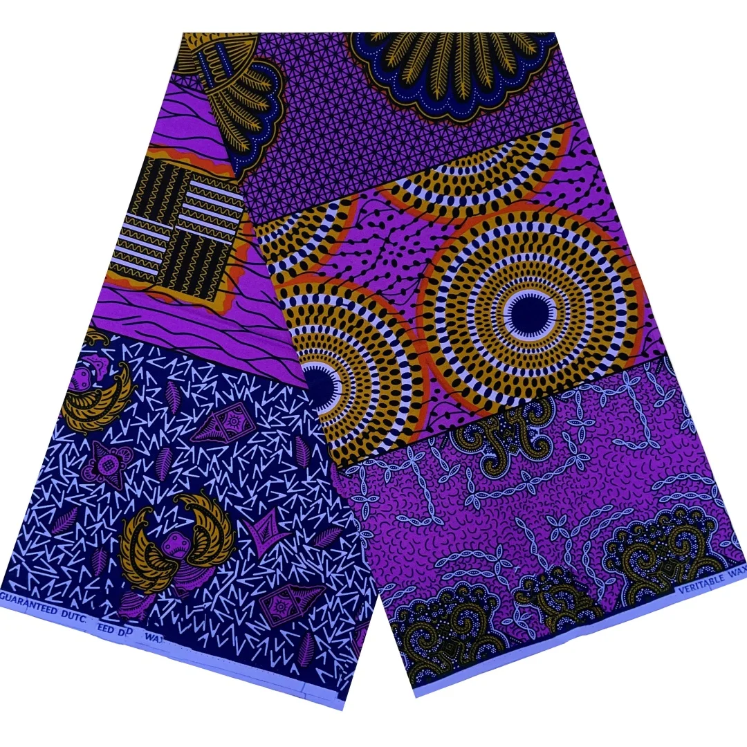 New Design 100% Cotton Top Quality Holland Wax African Fabric For Wedding Dress Making Craft Loincloth T8