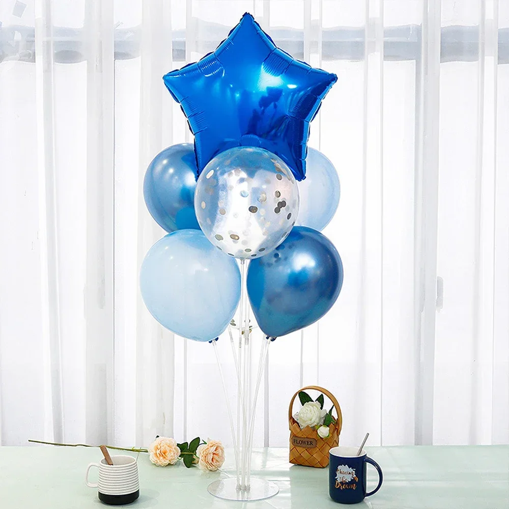 Runtow 1set Birthday Balloon Stand Kit Balloon Stand With Base And Pole For Wedding Birthday Party Decoration