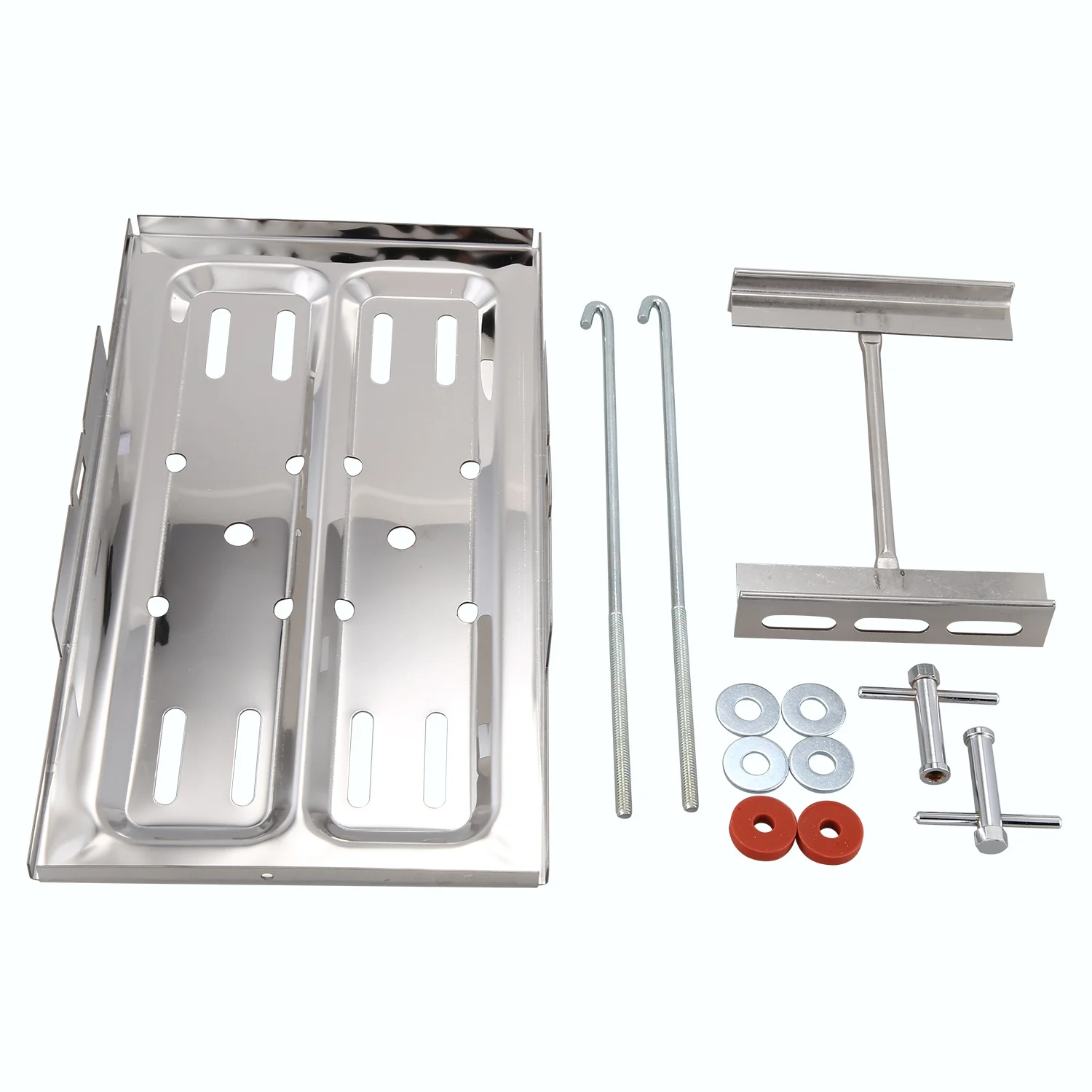 

Stainless Steel Universal Battery Tray Holder Hold Down Kit for Street
