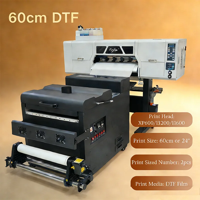 60cm DTF 프린터, 파우더 쉐이킹 머신이 있는 의류용, 엡손 프린트헤드가 장착된 섬유용 DTF 프린터
