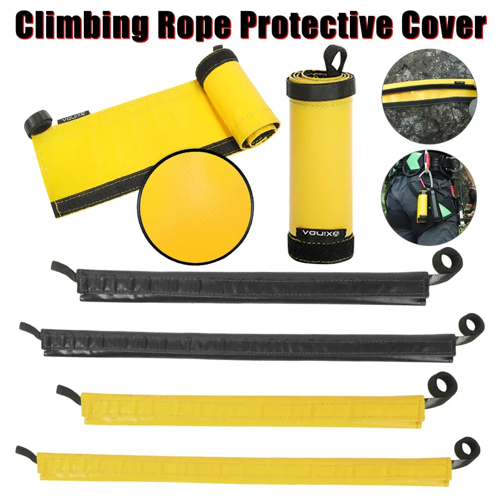 Climbing Rope Protector 1-10PCS Climbing Rope Protective Cover 50cm Magic Tape PVC Arborist Rope Protector Anti-Wear Guard Climbing Equipment Rock