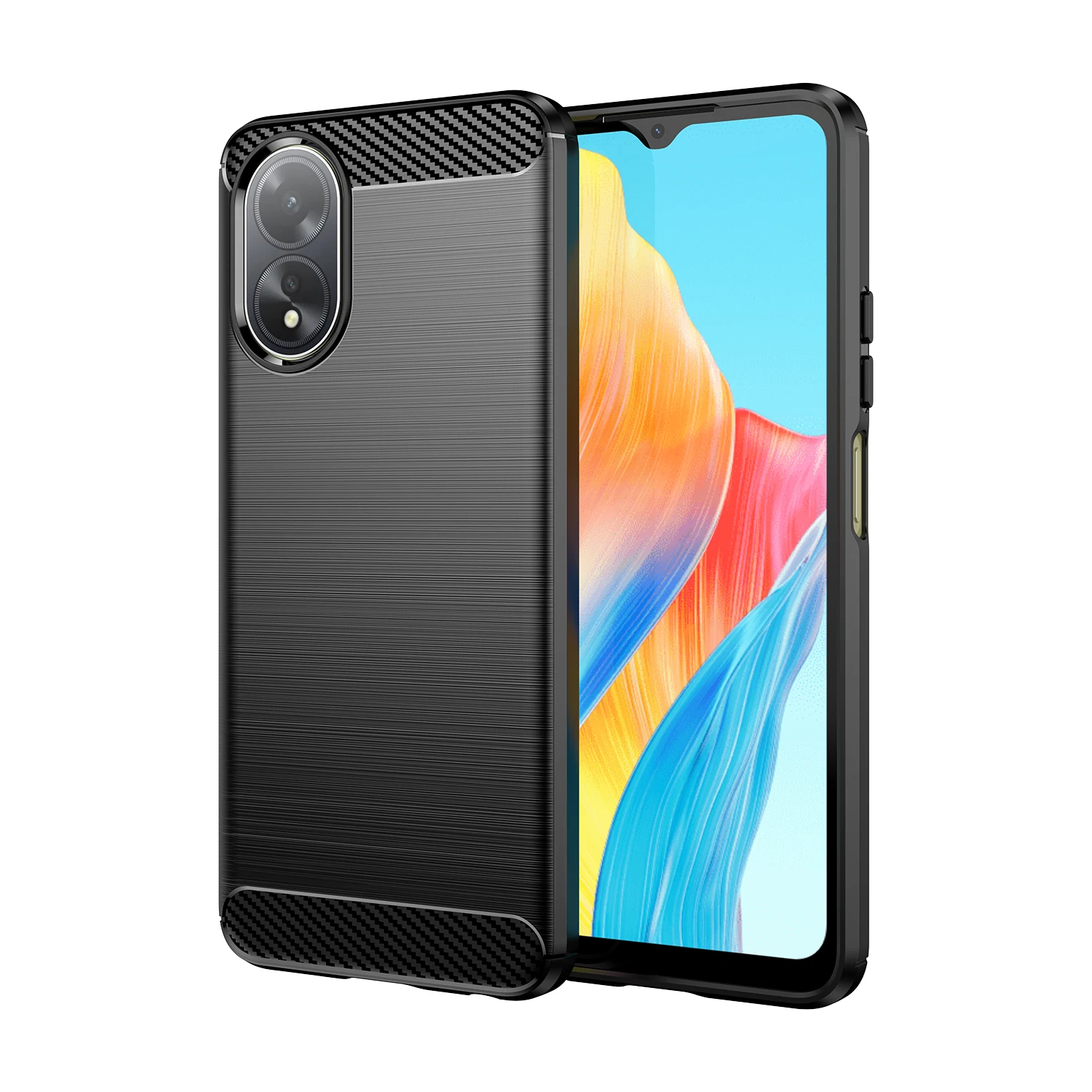 

For OPPO A18 4G Case For Oppo A18 Cover Fundas Capa Shell Carbon Fiber Soft Silicone Phone Bumper For Oppo A18