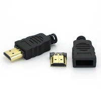 HDMI Male Connector Transfer Terminals gold-plated HDMI soldering male head With plastic casing High Quality 2