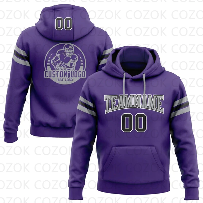 Customized Hoodie Purple Jersey 3D Printed  Unisex Pullovers Hoodie Casual Sweatshirts