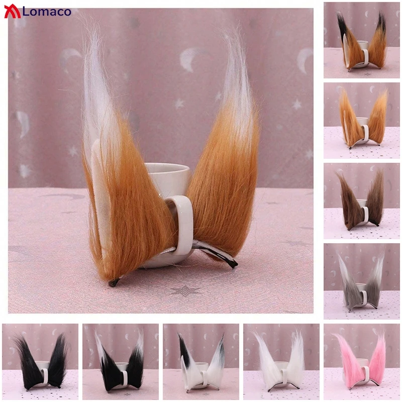 Forcine Pelose Orecchie Animali – Cosplay Anime Lolita Lupo Gatto