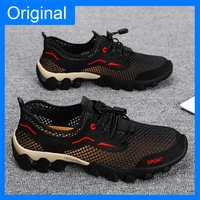 Chaussures de marche pour hommes, chaussures d'été à semelles souples, antidérapantes, légères, pour camping et randonnée, en maille respirante, chaussures décontractées polyvalentes 6