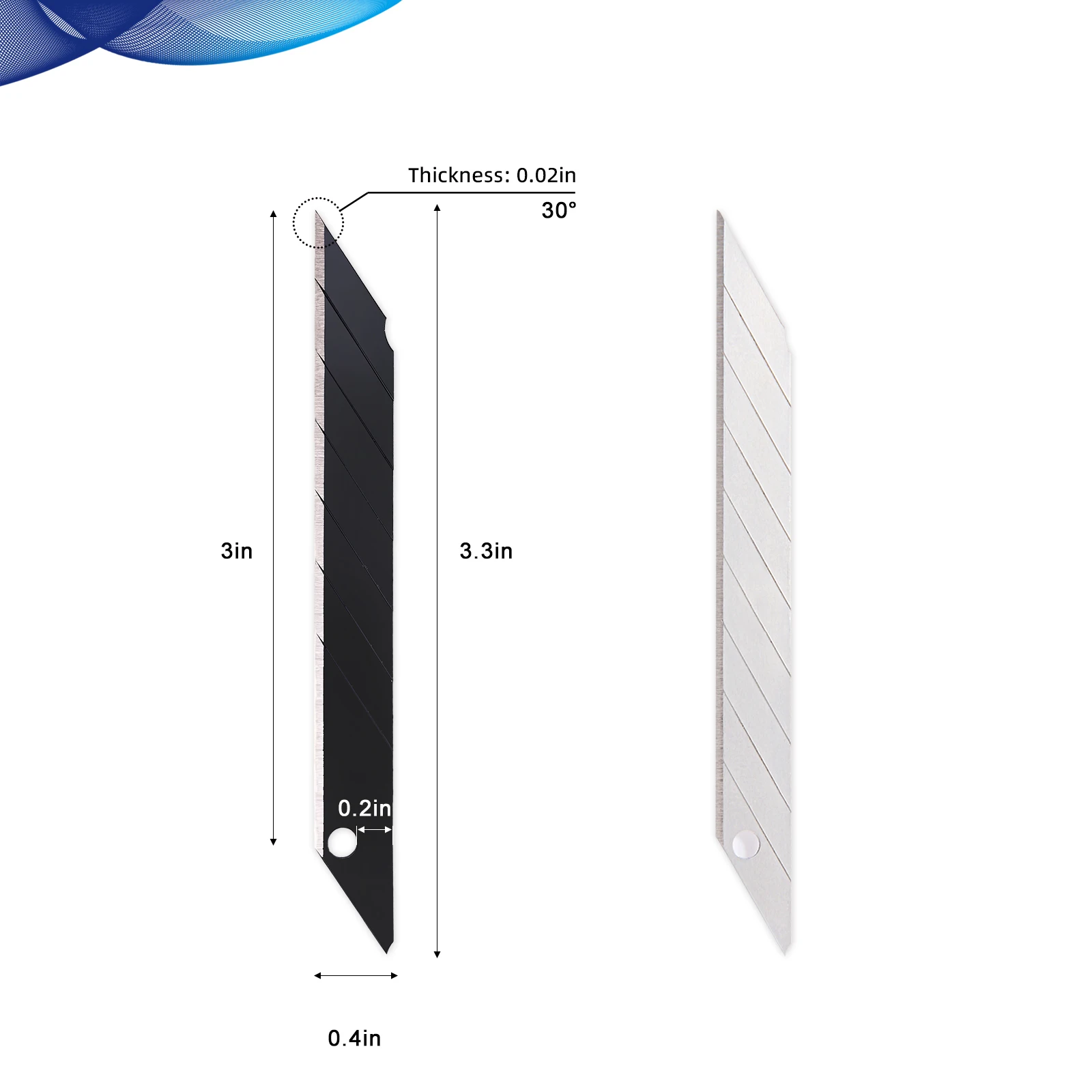 30/60 Degree Snap Off Utility Knife Blade 9mm Carbon Steel Replacement Blade Refills Car Covering Film Vinyl Cutting Tool EHDIS