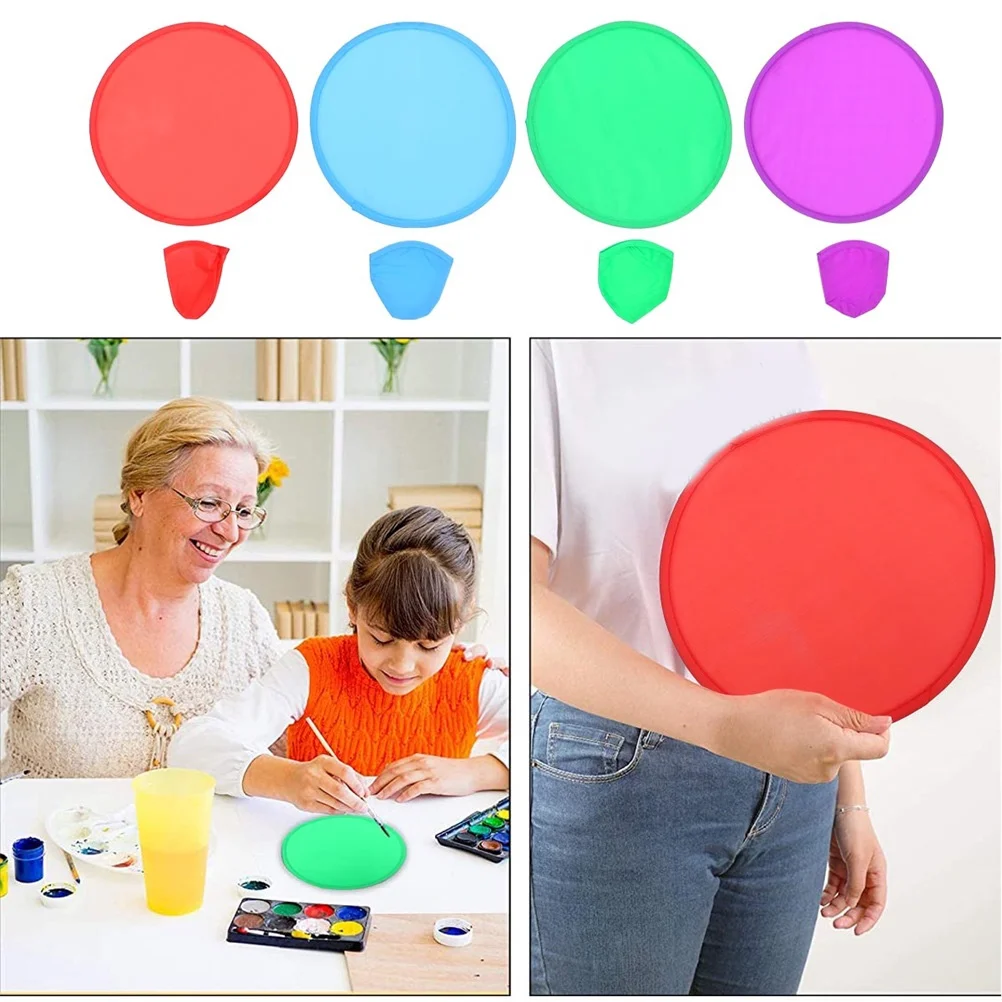 Toy Fan Round Foldable Flying Disc Sports Plate Plaything Folding Child 16 Pcs