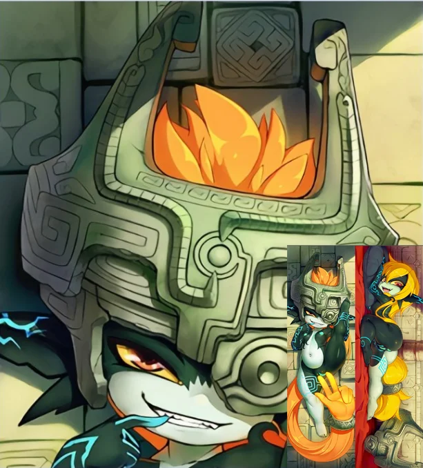 Dakimakura Anime Midna Double Sided Print Life size Body Pillow Cover