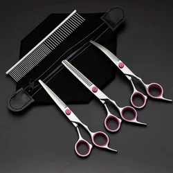 Pet Grooming Scissors Kit: Professional Shears with Safety Round Tips (1 set)