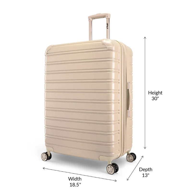 iFLY Hardside Luggage Fibertech 2 Piece Set, Champagne