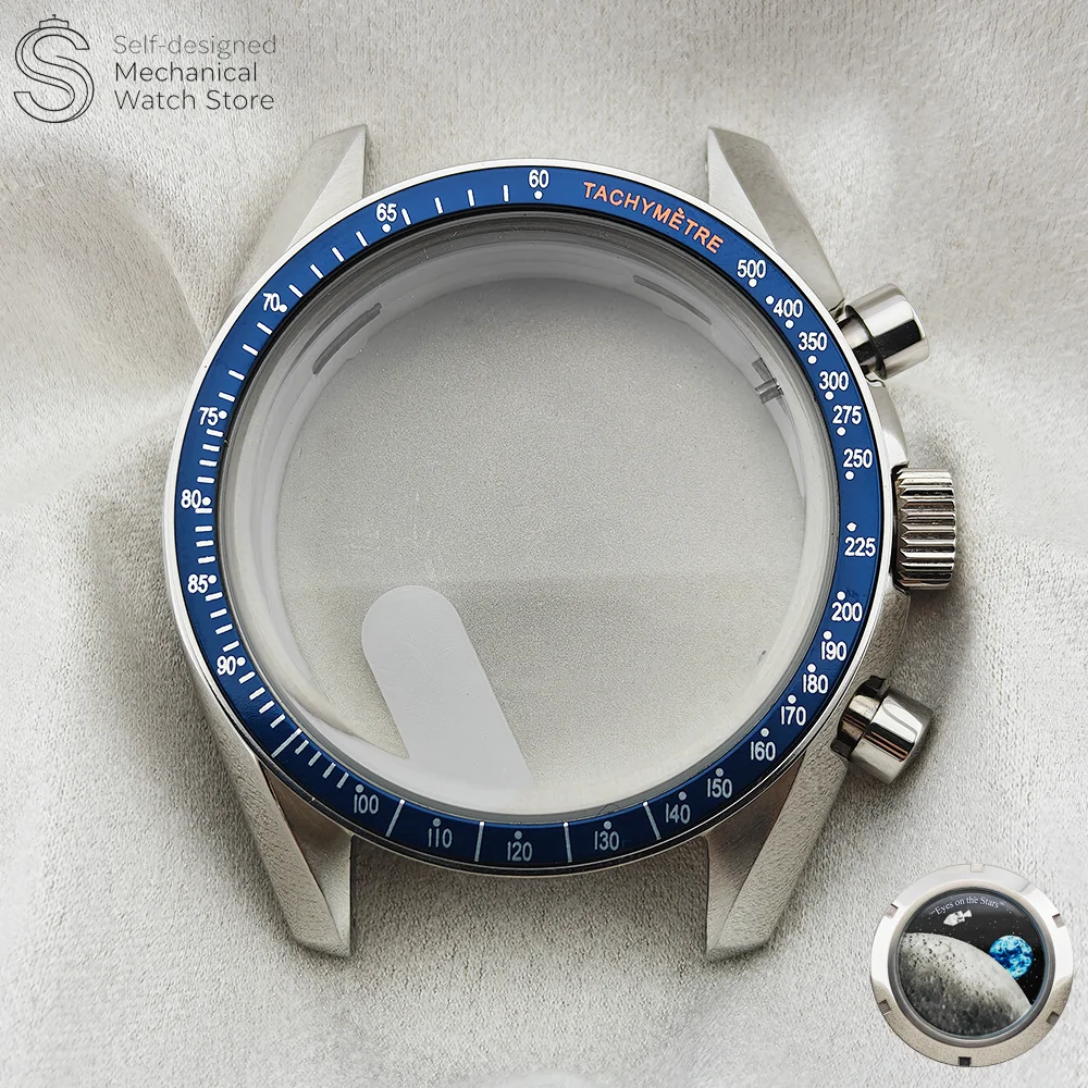 Elegant Moon Phase Chronograph Watch - 39.7MM, Stainless Steel, 20MM Strap-Compatible