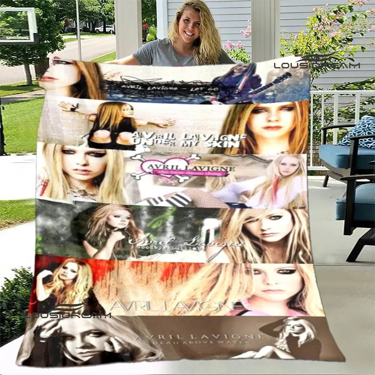 Singer AVRIL LAVIGNE Printed blanket Flannel Warm blankets Soft and comfortable blanket bed linings cubre cama Birthday Gift 3
