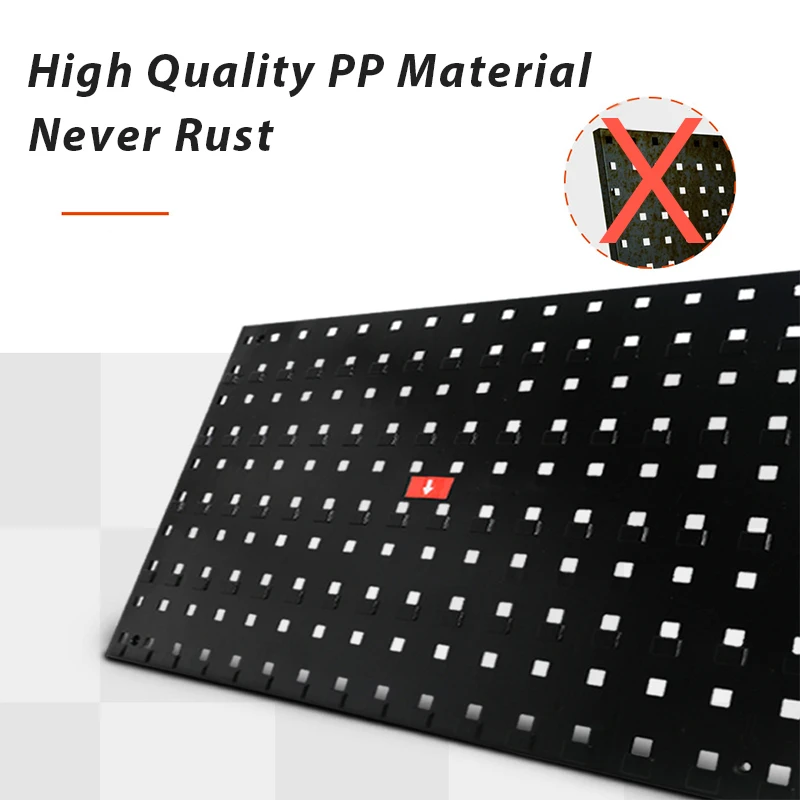 Wall-Mounted Hardware Tool Storage Box Hanging Board Garage Workshop No Rust PP Material