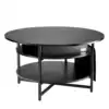 Lift Top Coffee Table 35.3" Round Coffee Table for Living Room Black 1