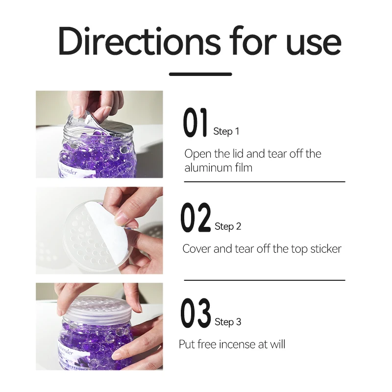 Bottles Clear Air Odor Eliminator Gel Beads Air Freshener Made