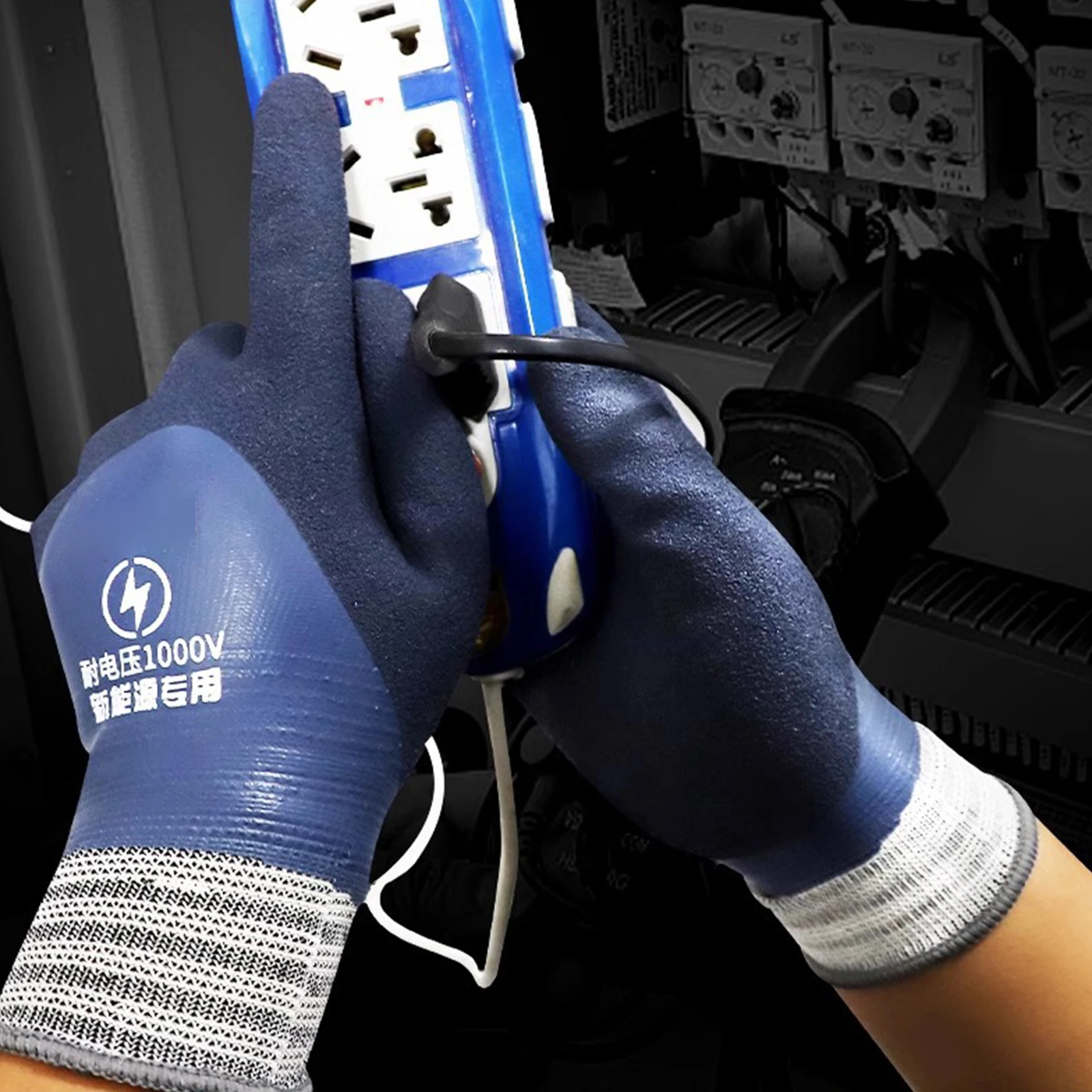 1/2/5Pcs Voltage Resistant Electrician Gloves 1000V Rubber Work Gloves Electrical Insulated Gloves Electricians Prevent Shock