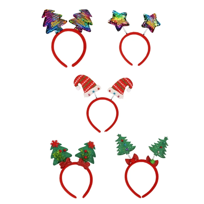 

Christmas Tree Sequins Christmas Headband for Kid Festive Christmas Headwear