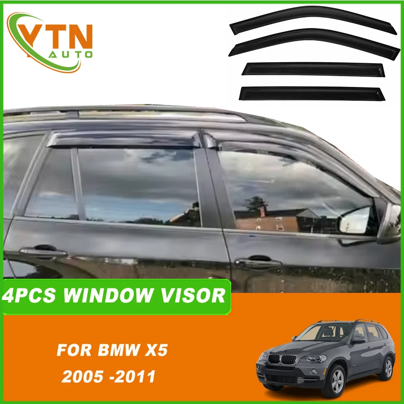 For Bmw X5 2005 2006 2007 2008 2009 2010 2011 Window Visor Window Rain Guard Weathershield Sun Rain Guard