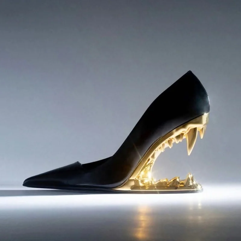 

fashion pumps sexy lady pointed toe women heels big size 35-43 Hollow shaped heel designer high heels stiletto party OL shoes