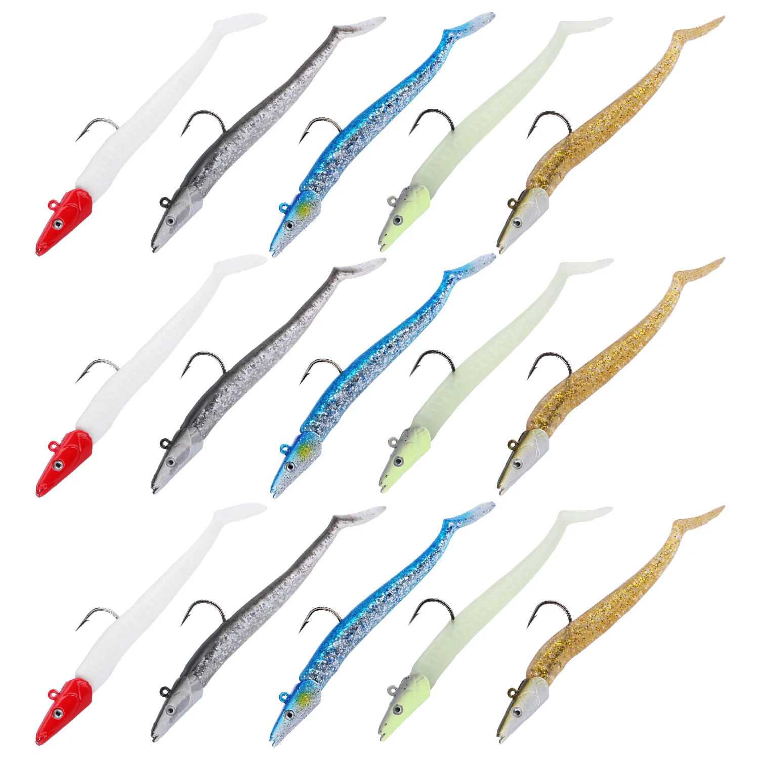 Leurres souples Goture 11cm 22g avec tête plombée - Wobbleurs pour eau douce et mer
