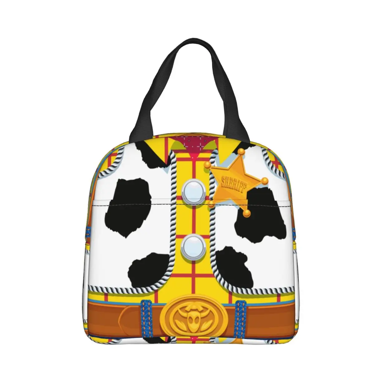 thumbnail image 1 of Bolsa térmica para el almuerzo con el traje de sheriff de Woody de Toy Story, bolsa reutilizable y portátil, lonchera para hombres, mujeres, viajes escolares, 1 of 4