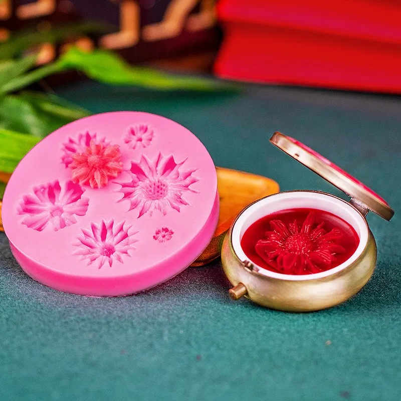 Moule en silicone pour décoration de gâteau, divers motifs de fleurs, marguerites, fondant, chocolat, bonbons, accessoires de table à dessert, cuisine, 1918