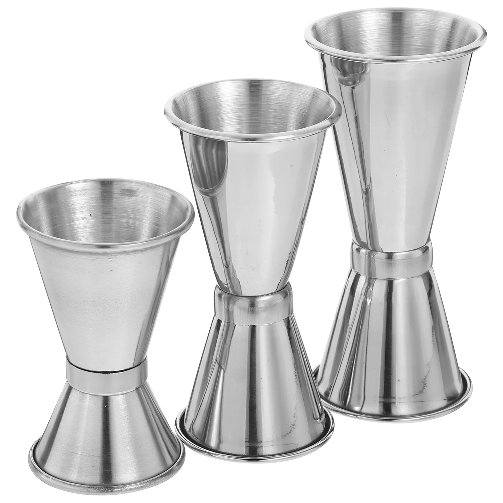

3pcs Japanese Jigger 304 Stainless Steel Jigger Double Cocktail Measurements Jigger (15/27cc, 22/35cc, 30/40cc)