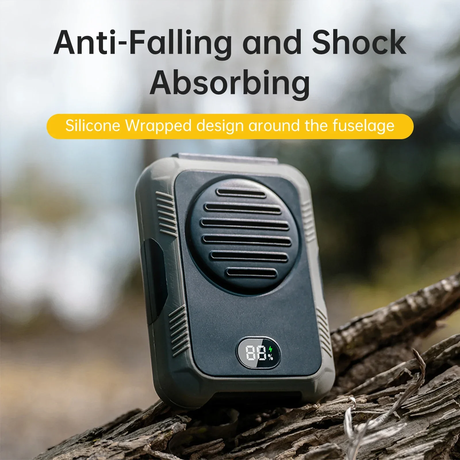 Bladeless Neck Waist Fan Portable USB Rechargeable Power Bank 3-Speed for Outdoor Sports Travel Home Office