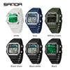 2024 SANDA 6196 Electronic Watch Multi functional Night Glow Waterproof Sports Men's Lightweight Square Classic Student Watch 5