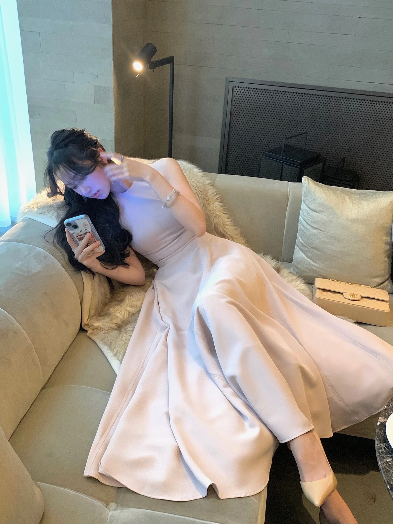 France Vintage Evening Party Long Dresses for Women Solid Sleeveless A-line Princess Wedding Prom Robe New Spring Vestido Mujer