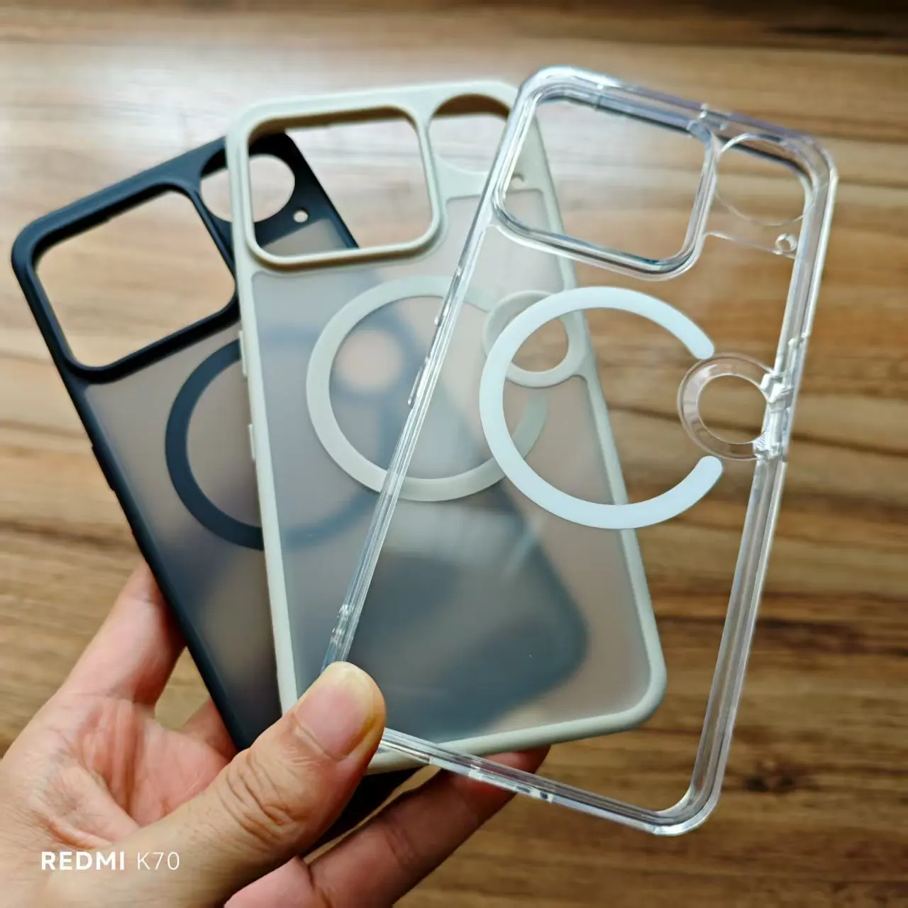 Magnetic Frosted Case with Soft Bumper and Hard Back Plate