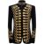 Mens Black Gold Embroidery Velvet Suit Blazer Party Banquet Stage Clothes for Singers Men High Quality Handmake blazer masculino #1