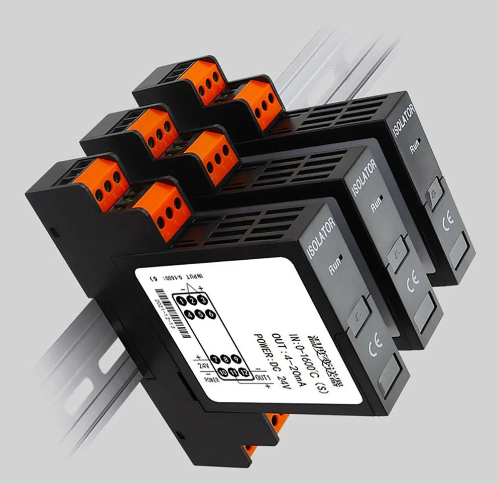 열 저항 온도 절연 송신기 레일, Cu50/PT1000/Pt100 4-20mA 0-10V 0-5V