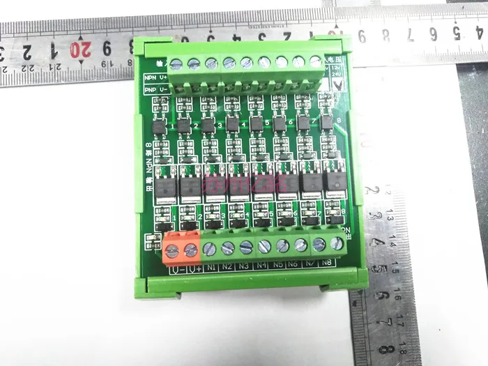 

PLC Amplifier Optocoupler Isolation Board Solid State Relay Module Contactless Solenoid Valve Drive 8 Channels
