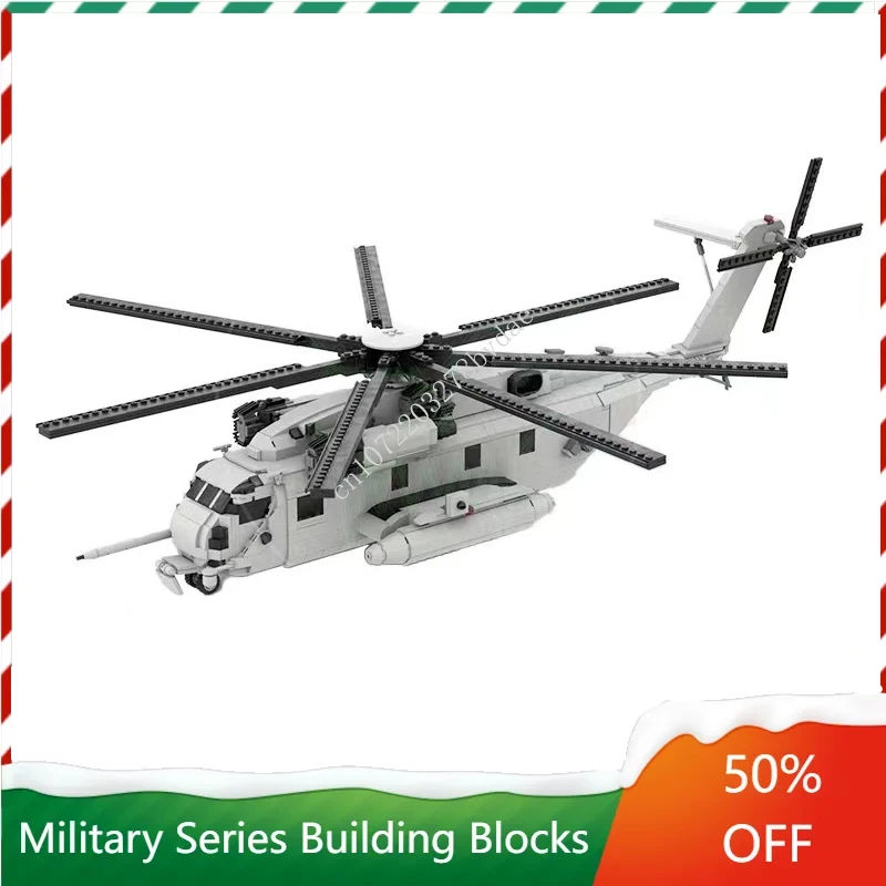 

2099PCS MOC WW2 Military Weapons Fighter Sikorsky CH-53E Super Stallion Model Building Blocks DIY Assembly Toys Christmas Gifts