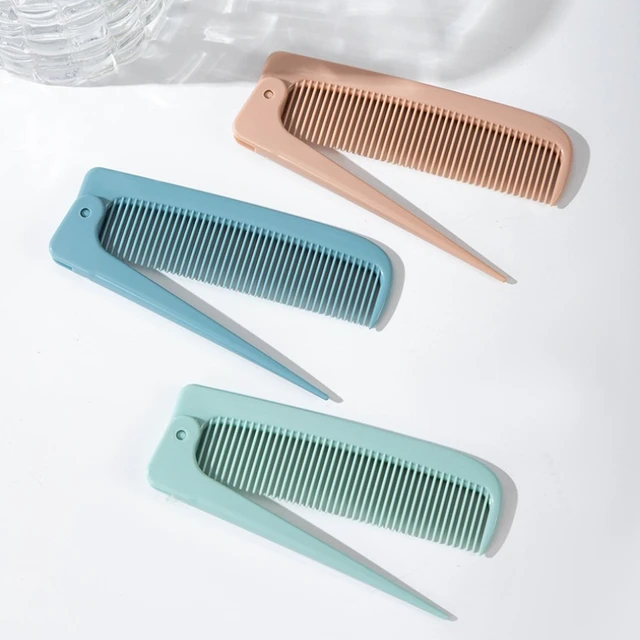 1pc Portable Mini Foldable Pocket Combs Anti-static Travel Oil Head Hair Brush For Men Women Hairdressing Styling Beauty Tools 4