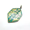 Tibet Six Words Mantras Amulet Tibetan Jewelry Copper Lotus Amulets Pendant TBP175 1