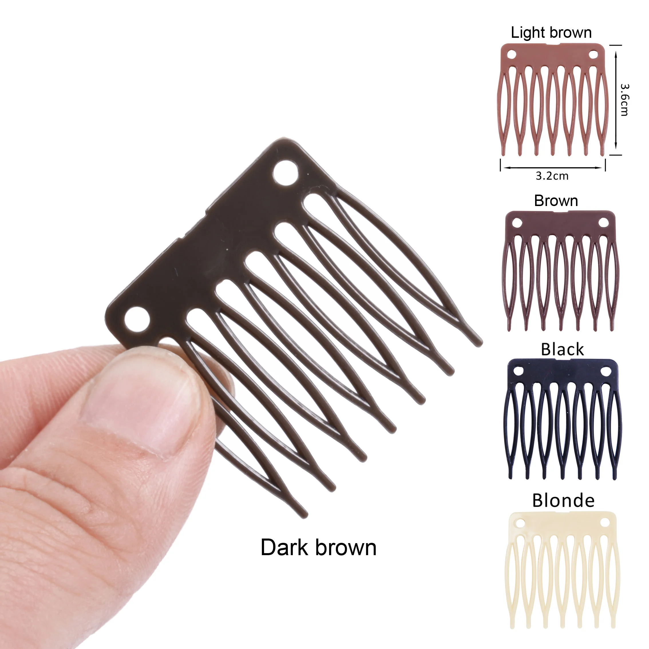 100pcs/Lot,Wig Accessories,Hair Wig Plastic Combs and Clips For Wig Cap, Combs For Making Wig