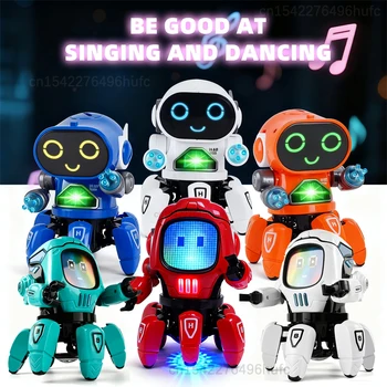 6 artigli Robot Danza Musica Primi giocattoli educativi per bambini Robot elettronico interattivo Regali di compleanno per bambini Ragazzi Ragazze