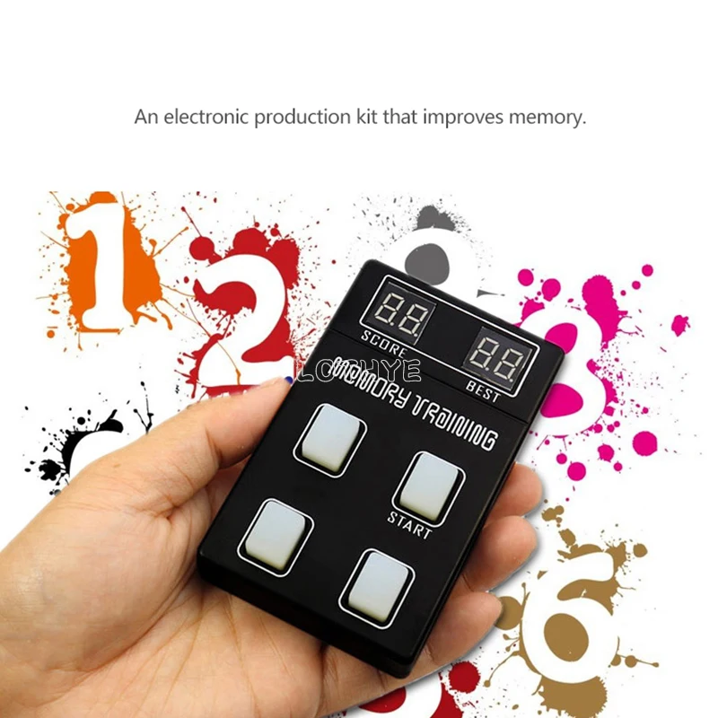 Memory Editing Machine DC 9V LED Memory Game Machine DIY Electronic Kit 1-99 Levels Puzzle ...