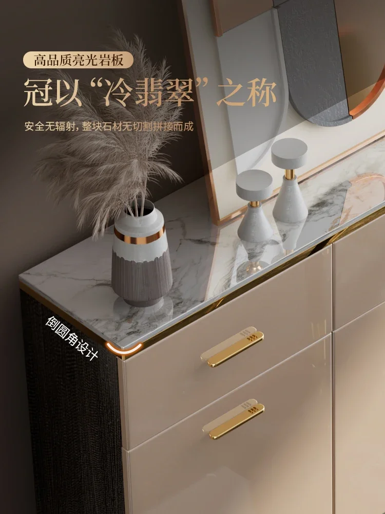 High-end sideboard narrow wine cabinet integrated with wall-mounted Italian landing luxury modern simple ins small cabinet