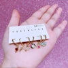 MIGGA 6pcs Lovely Snow White Villain Queen Dangle Earrings Set for Women Gold Plated Cubic Zircon Jewelry 5