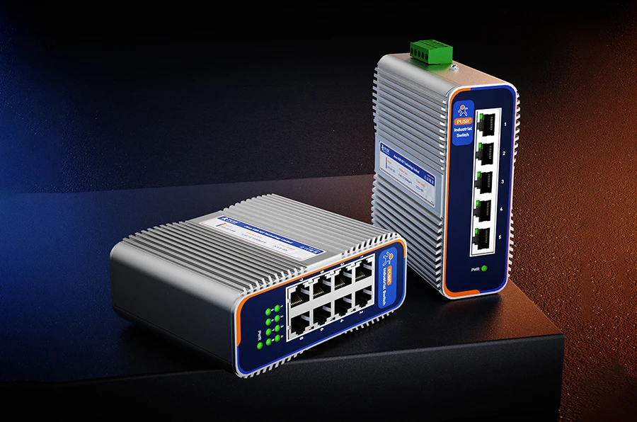 5 /8 Ports With 10/100/1000Mbps Industrial Gigabit Ethernet Switch Lighting Prot
