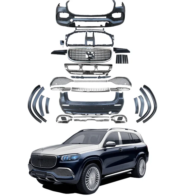 

Решетка переднего и заднего бампера для GLS upgrade to Maybach, комплект кузова, авто внешний вид, Mercedes Benz GLS WX167 Maybach, комплект кузова от