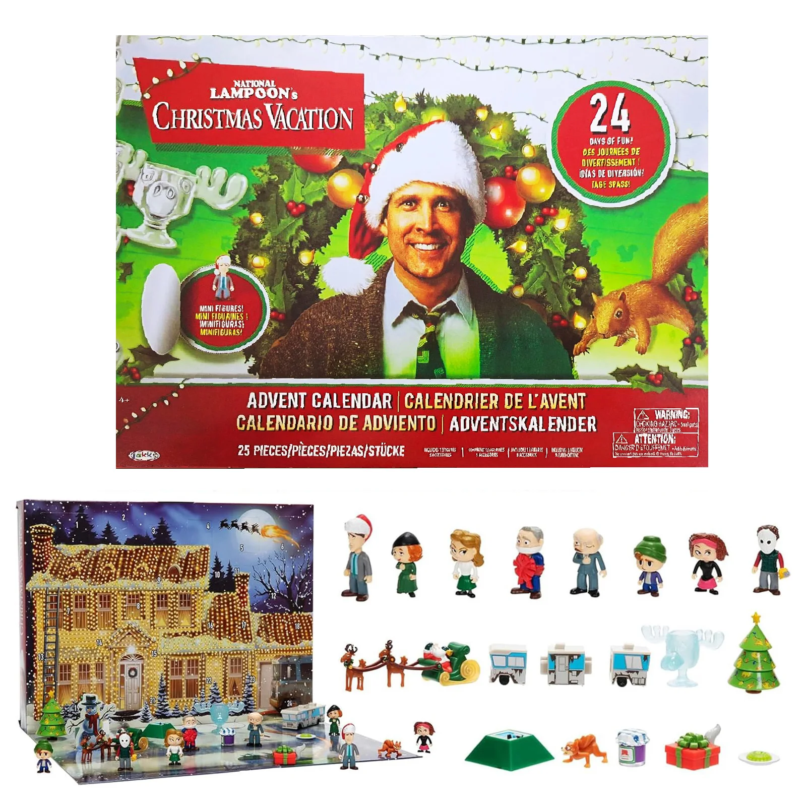 Cartoon Minifigure Christmas Countdown Calendar Christmas Vacation Advent Calendar Mini Figure Blind Box Countdown