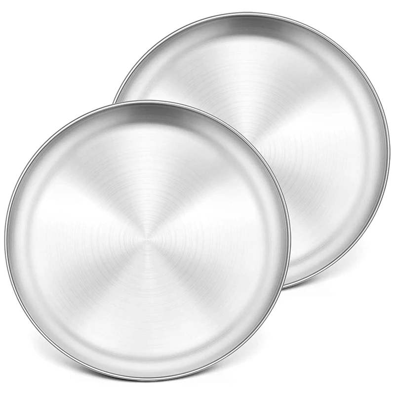10 Inch Pizza Pan Set Of 2, Stainless Steel Pizza Round Baking Trays