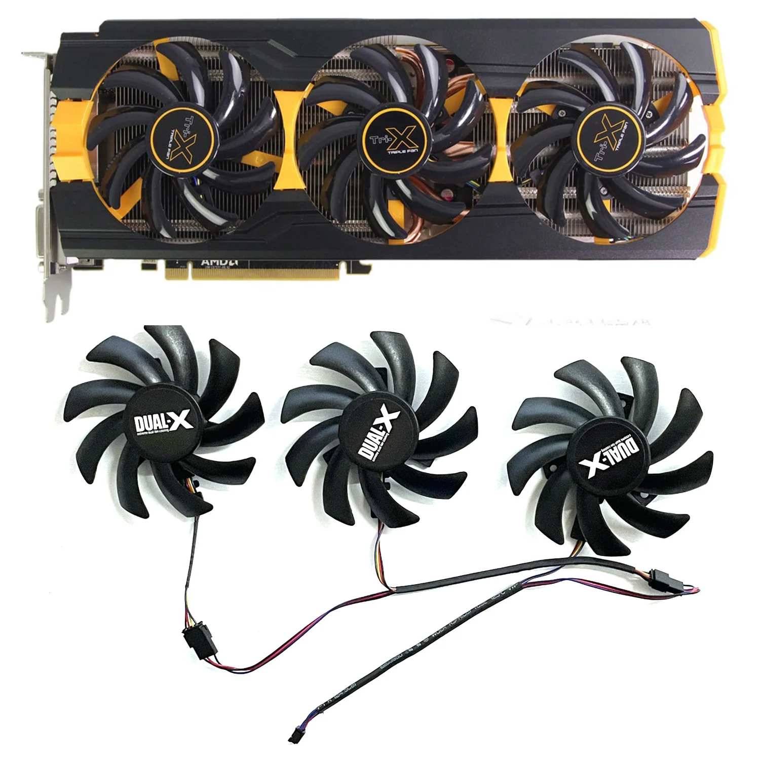 

FDC10H12S9-C 85MM 4PIN DC 12V 0.35A R9 290X GPU Cooler Fan for Sapphire R9 290X 290 280 Vapor-X OC Platinum Graphics Card Fan