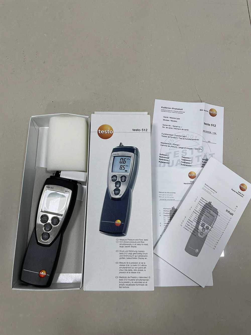 Strumento Di Misurazione Della Pressione Differenziale Testo 512 510999 Per Hpa Da 0 A 5129 Non Può Misurare La Velocità Del Vento