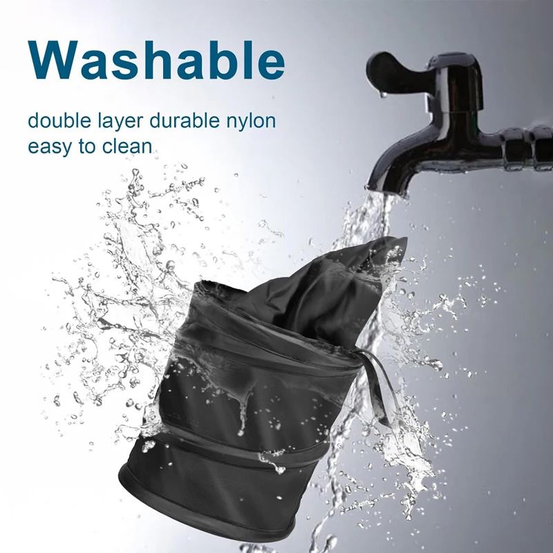 Car Garbage Bag Car Trash Can Portable Garbage Bin Foldable Pop-up Waterproof Bag Waste Basket Interior Accessories